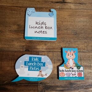 Set Of 3 Animal Theme Lunch Box Notes